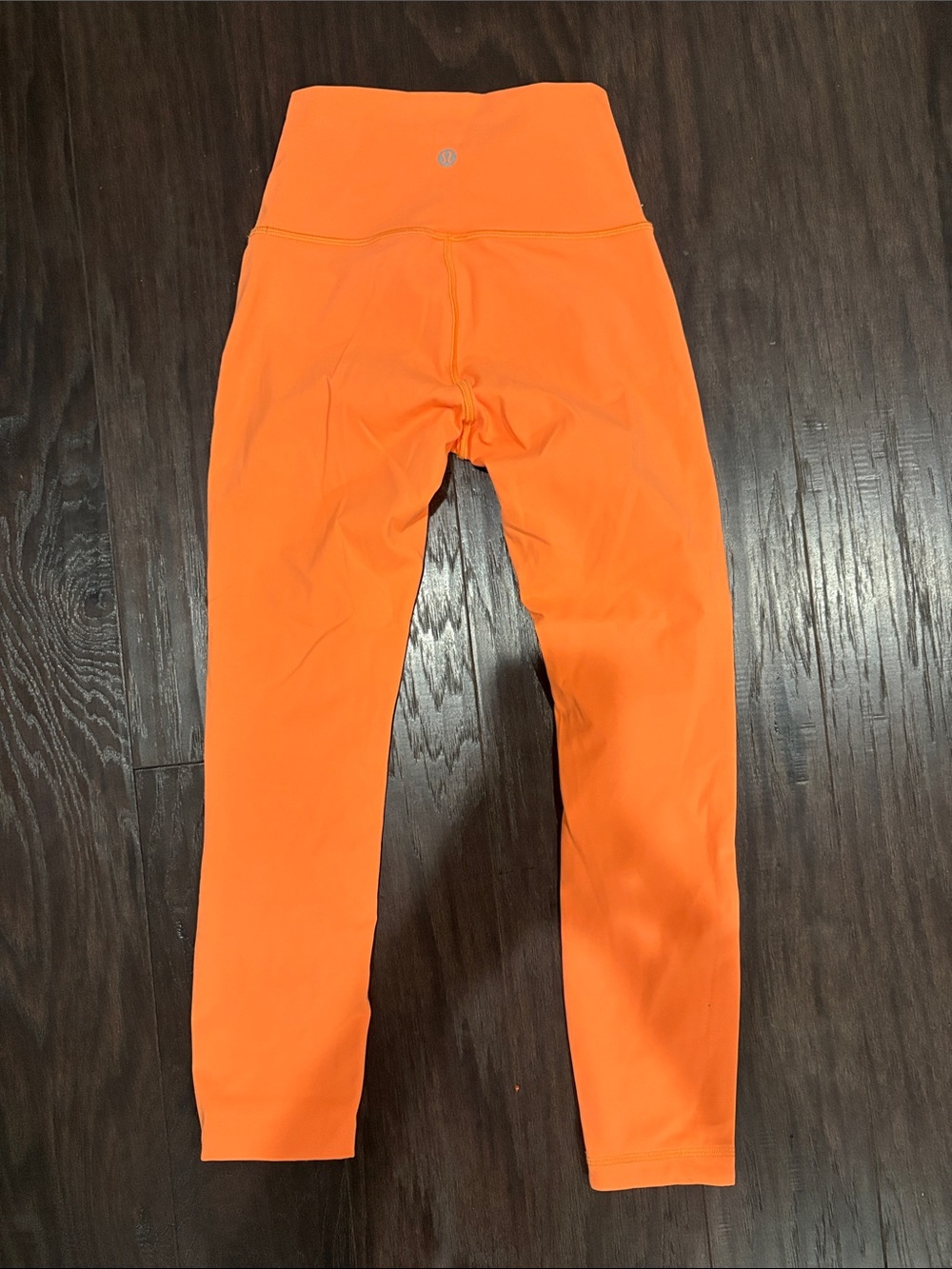Lululemon High-Waist Active Leggings in Bright Orange